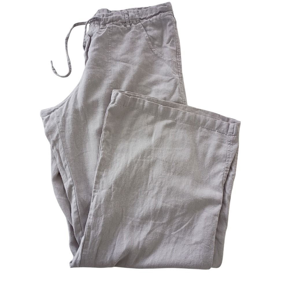 NATURAL ELEMENTS Linen Blend Drawstring Waist Wid… - image 2